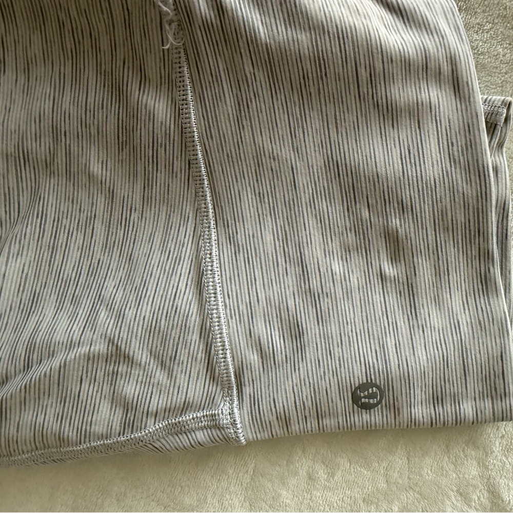 lululemon athletica Gray Striped Leggings